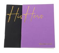 VILLCASE 2 Pezzi Libri dei Voti Nuziali Moderni His And Hers con Pagine Righe Prestampate Quaderni Eleganti per Cerimonia di Nozze Discorsi e Impegni Emotivi per Celebranti