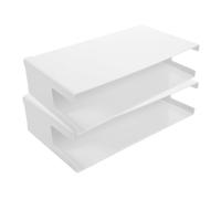 VILLCASE 2 Pezzi Organizer Ufficio Scatola per Documenti con Classificazione Chiara per Scrivania per Libri Riviste e Documenti Pratico e Conveniente Colore Bianco