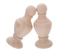 VILLCASE 2 Pezzi Wood Post Finials in Elegant Hourglass Shape Carved Wooden Staircase Column Ends For Bed Posts Curtain Rods And DIY Home Decor Stable European Style Design