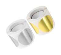 VILLCASE 2 Rotoli Etichette Adesive in Carta Sigillo a Rilievo da 50mm, Versatile e Facili da Usare per Packaging e Gestione Documenti, Adesivi Decorativi per Certificati e Quaderni Scuola
