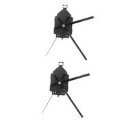 VILLCASE 2 Set Accessori del Movimento di Campana Il Motore Kit Meccanismo Orologio al Quarzo Moderno Meccanismi di Grandi Dimensioni Operato Kit di Movimento Dell'orologio Metallo Nero