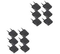 VILLCASE 2 Set Convertitore Tappo Multiplo Adattatori Caricatore Adattatore Da Viaggio Adattatore Elettrico Convertitori Di Viaggio Per L'europa Alimentatore Domestico Abs Nero 6 Pezzi*2