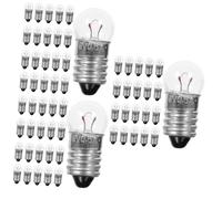 VILLCASE 2 Set Piccoli Bulbi Sperimentare Lampadina Rotonda Sostituzione Minuscolo Mini Lampadina Per Esperimento Fisico Lampadine Con Attacco A Vite Lampadine Rotonde Alluminio 50 Pezzi*2