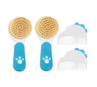 VILLCASE 2 Set Set Spazzola e Pettine per Chioma Ragazzo Ragazza Setole Morbide in Silicone e Plastica, la Cura Quotidiana come Regalo per Registrazione