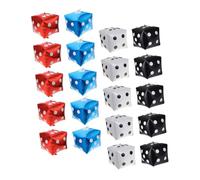 VILLCASE 20 pezzi Palloncini Forma di Dado in Alluminio Palloncini Metallizzati Cube per Feste Compleanno Decorazioni Gioco Rosso Blu Bianco Nero