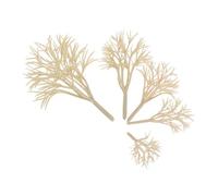 VILLCASE 20 Pezzi Tree modello alberi per l'artigianato albero del paesaggio simulato albero del treno modello per l'artigianato mini plastica Beige
