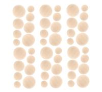 VILLCASE 200 Pezzi Di Perline Di Legno Semicircolari Decorative Palline Di Legno Spaccate Non Finite Mini Mezze Sfere Per La Lavorazione