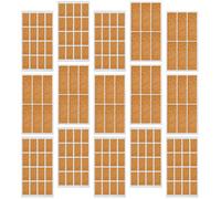 VILLCASE 24 fogli Etichette Adesive in Sughero Impermeabili per Organizzazione Casa Piccole e Grandi Resistenti Facili da Scrivere e Applicare per Bottiglie Scatole e Contenitori