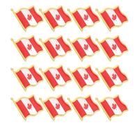 VILLCASE 25 Pezzi Spilla Bandiera Canada in Ferro Rosso Chiusura a Farfalla, Chic e Resistente, Non Facile da Sbiadire o Rompere, per Abbigliamento e Accessori