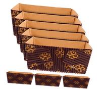 VILLCASE 25 pezzi Stampo Carta per Pane Usa e Getta Resistente al Calore Coppette in Carta per Torta Chiffon Teglie da Forno Antigrasso Alimentare per Dolci