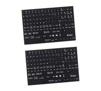 VILLCASE 2fogli Tappi Adesivi Per Tastiera Computer Portatile e Desktop Adesivi Per Tastiera Inglese Lettere Chiare Resistente All Graffi Adatto Per Uso