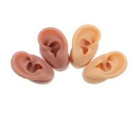 VILLCASE 2paio Di Orecchio Simulato in Silicone Morbido Espositore Per Orecchini Orecchio Umano Per Pratica Piercing e Visualizzazione Accessori