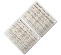 VILLCASE 2pezzi Calamite da Frigo in Acciaio Inossidabile con Tabella Conversione Misure Cucchiai e Cucchiaini Magneti Cucina Facili da Usare e Conservare