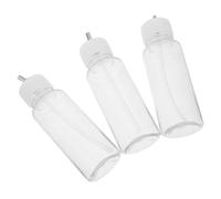 VILLCASE 3 Pezzi Bottiglie per Aerografo in Plastica Resistenti e Facili da Pulire Contenitori per Vernice con per Flusso Continuo Vasetti Portatili per Miscelazione e Conservazione Vernici