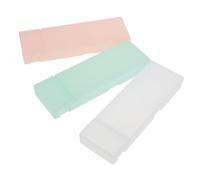 VILLCASE 3 Pezzi Contenitori per Penne Multifunzionali Semitrasparente da Colorati Rosa Verde Bianco per Microblading e Design Sicuro e Resistente Ottimo per Strumenti e Forniture