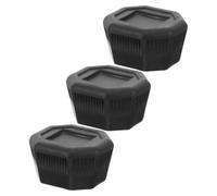 VILLCASE 3 Pezzi Copertura Terminale in Plastica Nera per Racchetta da Tennis Facile da Installare e Riduce Rischio di Scivolamento, Accessorio Protettivo per Manico Racchetta