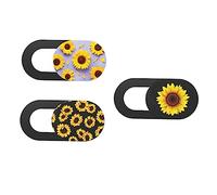 VILLCASE 3 Pezzi Copertura Webcam Ultra Sottile per Laptop e Tablet Protezione Privacy Peeping e Hacking Adesivo Resistente Design per Sicurezza Online