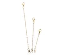 VILLCASE 3 Pezzi Estensione Gioielli Oro per Collane Bracciali e Cavigliere con Moschettone e Chiusure Perfetta per Creazioni Fai da Te e Progetti