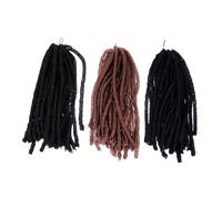 VILLCASE 3 Pezzi Parrucche Stile Africano Treccine Vuote Leggere senza Odore per Provare un Look Diverso alla Moda Stile Casuale