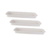 VILLCASE 3 Pezzi Sottovasi Rettangolari in Plastica Beige Antiscivolo e Resistente AI Raggi UV Vaschette per Raccolta Acqua e Protezione Piante da Giardino e Bonsai Facili da Pulire e