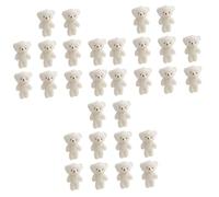 VILLCASE 3 Set Bambola Di Peluche Arredamento Orso Portatile Ciondolo Portachiavi Orsetto Fai Da Te Figurine Di Orsi Portachiavi Fai Da Te Figurine Di Orso Bianca Peluche Corto 10 Pezzi * 3