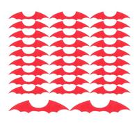 VILLCASE 30 Pezzi Accessori Fai-da-te Decorativi a Forma di Pipistrello Rosso, Decorazioni Halloween Creative e Resistenti per Chioma, Abbigliamento e Artigianato