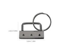 VILLCASE 30 Pezzi Kit Hardware Porta Chiavi con Anelli Spaccatura Clip in Metallo per Cinghie Morsetti D-ring per Braccialetti Wristlet Accessori Fai da Te per Borse e Portachiavi