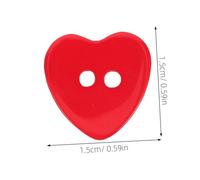 VILLCASE 300 Pezzi Pulsanti in Resina a Forma Di Cuore Bottoni a Forma Di Cuore Per L'artigianato Bottoni in Resina Per Cucire Abbellimenti Di Decorativi Pulsanti Colorati Del