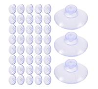 VILLCASE 300 Ventose Trasparenti in PVC da 20 MM Ganci per Vetro Finestre e Tavoli Riutilizzabili e Lavabili per Organizzazione in Bagno Cucina e Ufficio