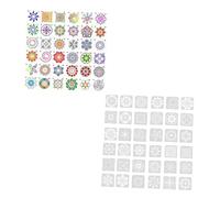 VILLCASE 36 Pezzi Stencil Mandala Traforati in Plastica Resistente per Pittura Pareti Mobili Armadi Tavoli Creativo DIY con Modelli Diversi per Decorazioni Artistiche e Fai da Te