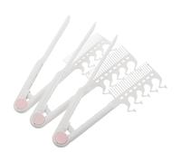 VILLCASE 3pezzi Pettine per Piastra da Viaggio Pieghevole Forma di V Pettine Antistatico per Estensioni di Capelli Lisciante Portatile per Styling dei Capelli