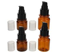 VILLCASE 4 Pezzi Flaconi per Cosmetici Ricaricabili da Viaggio in Pet 40ml e 60ml Set di Bottiglie Marroni per Organizzazione Facile e Riutilizzo in Vacanze e Uscite Quotidiane