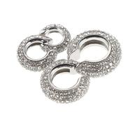 VILLCASE 4 Pezzi Orecchini Clip Donna Design Non Trafitto in Rame e Strass Chiari, Eleganti e Trendy per Matrimoni e Appuntamenti