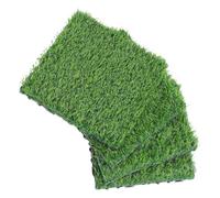VILLCASE 4 Pezzi Prato Artificiale Outdoor, Tappeto Prato Finto, Quadrato 30×30cm, Verde, Plastico, per Cani e Animali Domestici, Aspetto Realistico, Bassa Manutenzione