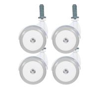 VILLCASE 4 Pezzi Ruote di Ricambio per Walker Silenziose e Resistenti in Plastica, Ruote da 10mm per Passeggini e Camminatori per Piccoli Colore Casuale
