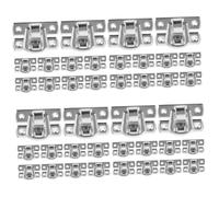 VILLCASE 4 Set Fibbia Scatole Di Gioielli Fermo Toracico Fibbia Con Chiusura A Scatto Custine Chiavistello Lucchetto in Metallo Silver Lega Di Zinco 10 Pezzi * 4