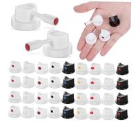 VILLCASE 40 Pezzi Tappi per Vernice Aerosol Compatibili Ugelli Precisione per Applicazioni Graffiti e Progetti Fai da Te