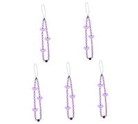 VILLCASE 5 Pezzi Decorativa per Telefono con Cinturino Elegante Lanyard per Smartphone Accessorio per Prevenire Smarrimenti e Danni per Chiavi Card