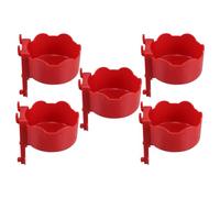 VILLCASE 5 Pezzi Porta Utensili da Parete in Plastica Rosso per Garage e Detailing, Supporto Robusto Multiuso per Lucidante, Cera e Abrasivi, Organizer Compatto per Officina