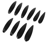 VILLCASE 5 Pezzi Unghie Finte Nere in Plastico per Halloween, Accessori Chic ed Eleganti per Donna, Facili da Applicare senza Lasciare Segni, Perfette per Feste e Night Club