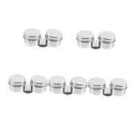 VILLCASE 5 Pz Accessori Versare Tazza da Colorare per Pittura a Olio Erogatore di Sapone Balsamo Approvato Coppa Tavolozza con Coperchio Contenitore per Creme Acciaio Inossidabile Silver