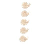 VILLCASE 5 Set Tavola di Avvolgimento A Punto Croce File di Filo Squartatore Aghi Kit Infila Ago Palmare Filo da Ricamo Portafilo Filo Accessori Bobine di Legno Beige 2 Pezzi * 5