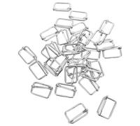 VILLCASE 50 Pezzi Fibbia Regolabile in Metallo per Cintura e Catena Fibbia Scorrevole per Zaini Valigie e Borse Blocco in Metallo per Accessori Moda e Te