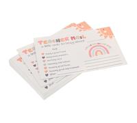 VILLCASE 50 Pezzi Mail Card Rainbow Happy Mail, Carta, per Comunicazione Genitori e Premi in Classe, Scuola Materna e Prima Elementare