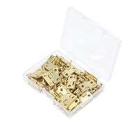VILLCASE 50 Pezzi Mini Cerniere in Ferro per Mobili in Miniatura e Scatole con e Scatola Portatile Kit per da Te e Riparazioni Compatte