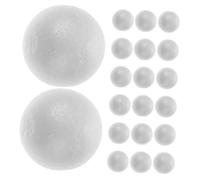 VILLCASE 50 Pezzi Palline Schiuma Bianche Sfere Solide Polistirene per Decorazioni Natalizie e Matrimoni Palline Artigianali per Progetti DIY e Pittura