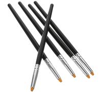 VILLCASE 5pezzi Pennello per Laminazione delle Ciglia in Legno e Fibra Strumento per Applicare Colla e Balsamo di Portatili e Pratici Colore Casuale