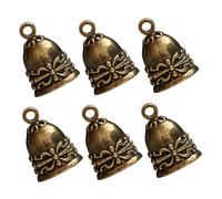 VILLCASE 6 Pezzi Ciondolo del Vento retrò Appeso a Ciondolo Campanello a Vento Mini Chimes Bell sonagli sospesi Campane Artigianali Ottone d'oro