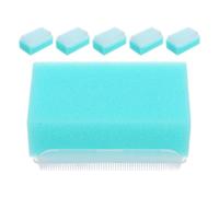 VILLCASE 6 Pezzi Spazzola Sensoriale per Neonati con Setole Flessibili, Spugna da Bagno Verde in Plastica, Facile da Pulire per Esperienza Rilassante a Casa e All'aperto