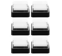 VILLCASE 6 Pezzi Tampone Vuoto per Timbri 3x3cm in Spugna e Plastica, Resistente e Affidabile per Creazioni DIY e Embossing Creativo
